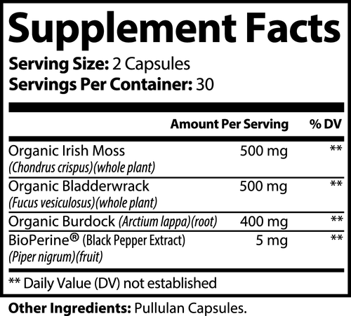 Organic Irish Sea Moss Capsules